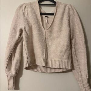 Cream Free People Sweater